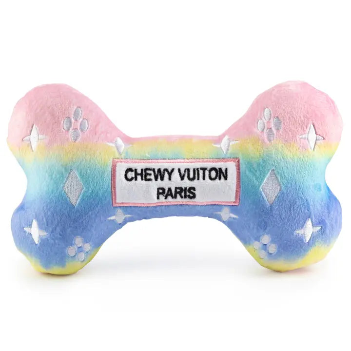 Pink Ombre Chewy Vuiton Bone Squeaker
