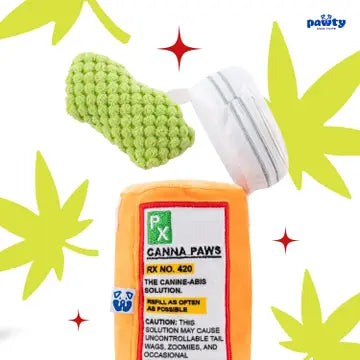 PAWTY 420 Series: CANISTER Plush Dog Toy
