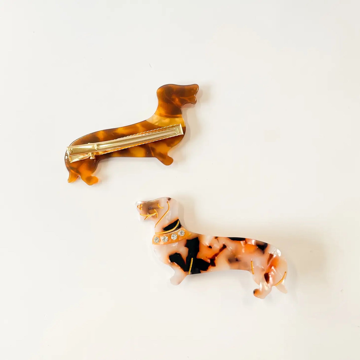 Multi Color Dachshund Hair Clip
