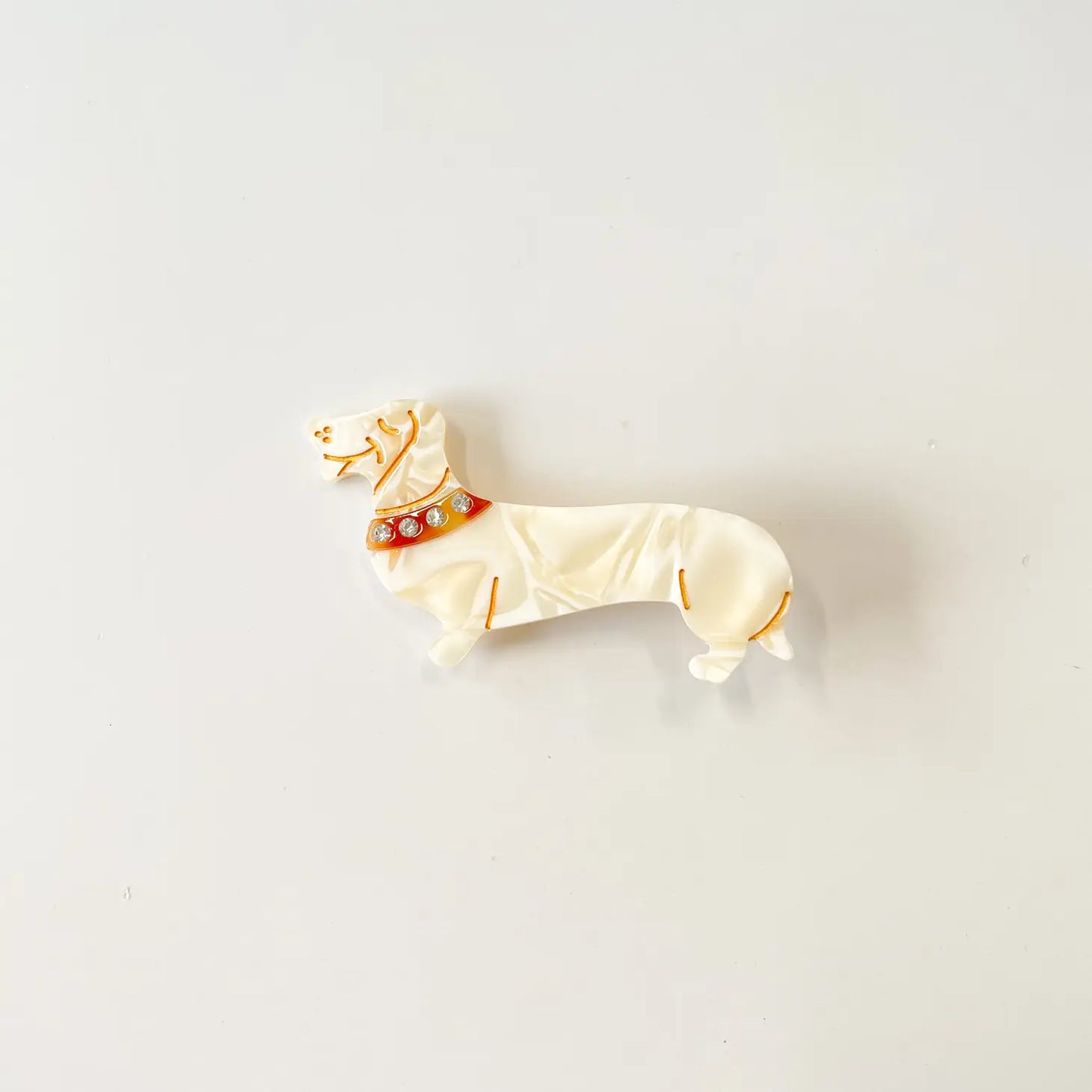 Multi Color Dachshund Hair Clip