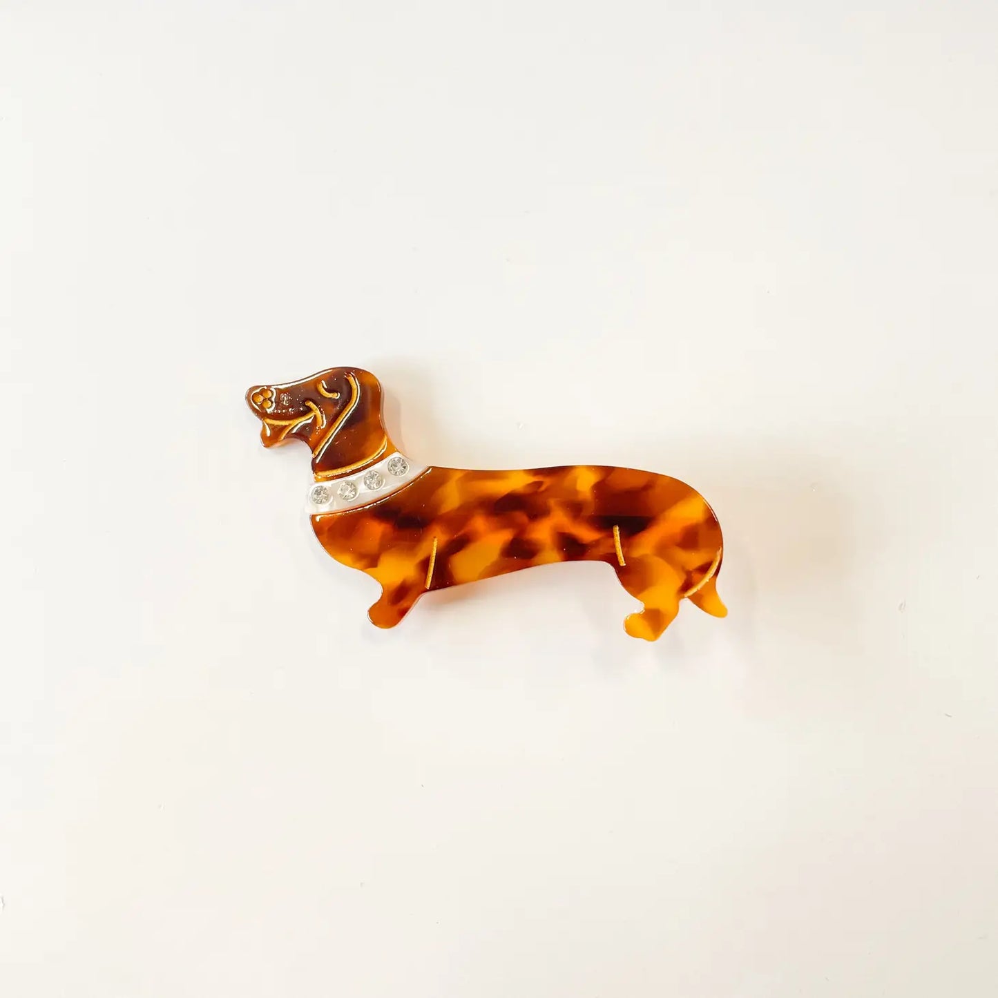 Multi Color Dachshund Hair Clip