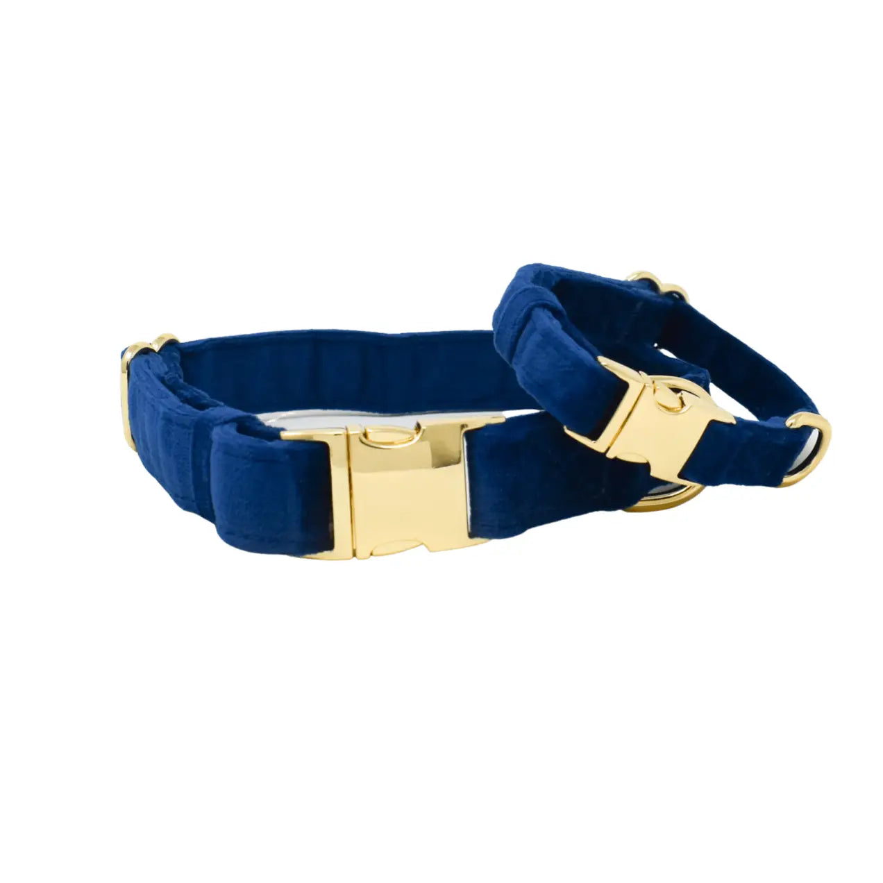 Channing - Blue Velvet Dog Collar