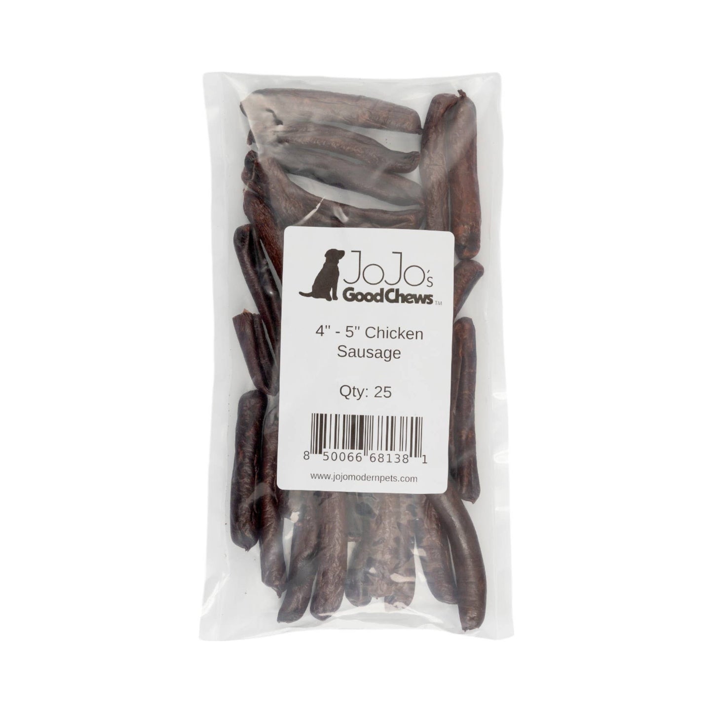 4” - 5” Chicken Sausage All-Natural Dog Treats (25/Bag)