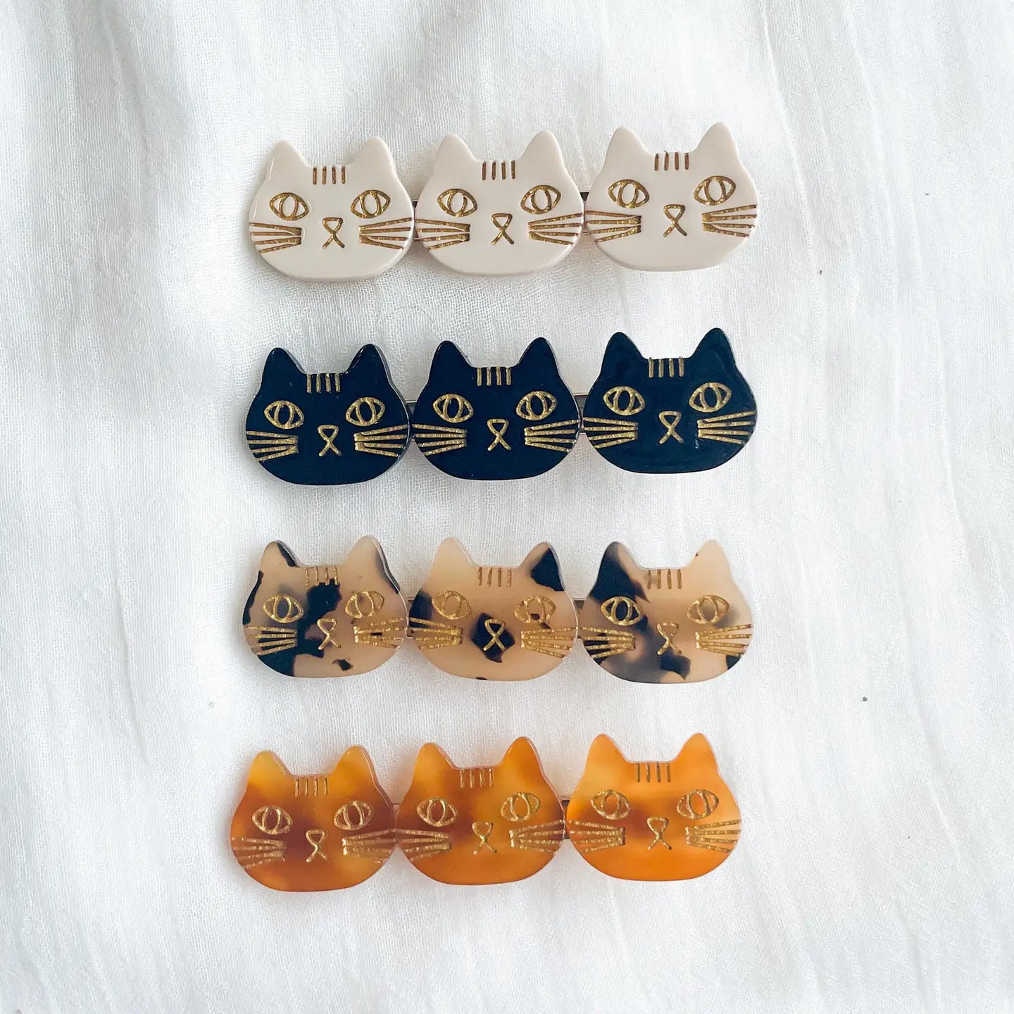 Cute Triple Cat Eco-Friendly Clips