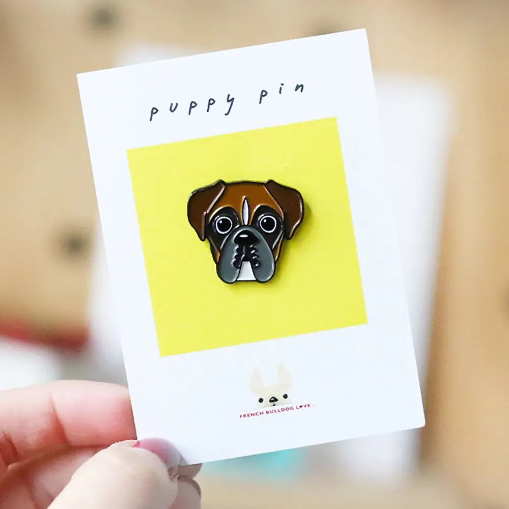 Boxer Enamel Pin
