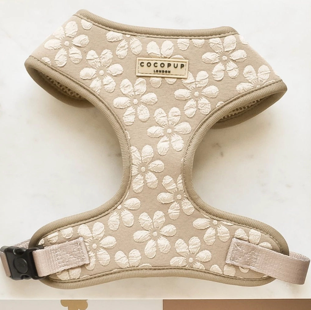 Mocha Flower Adjustable Neck Harness
