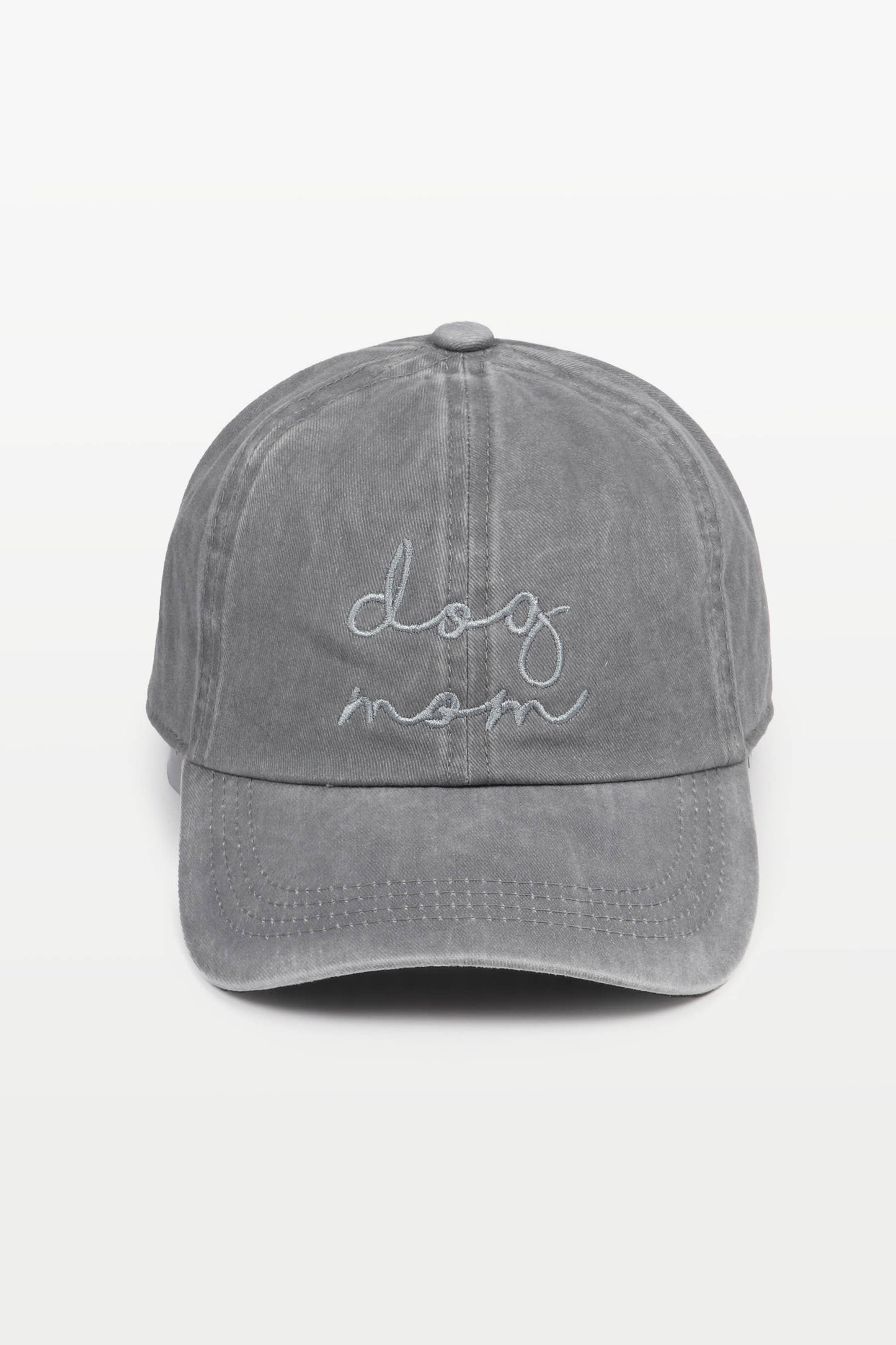 DOG MOM Embroidery Cotton Baseball Cap