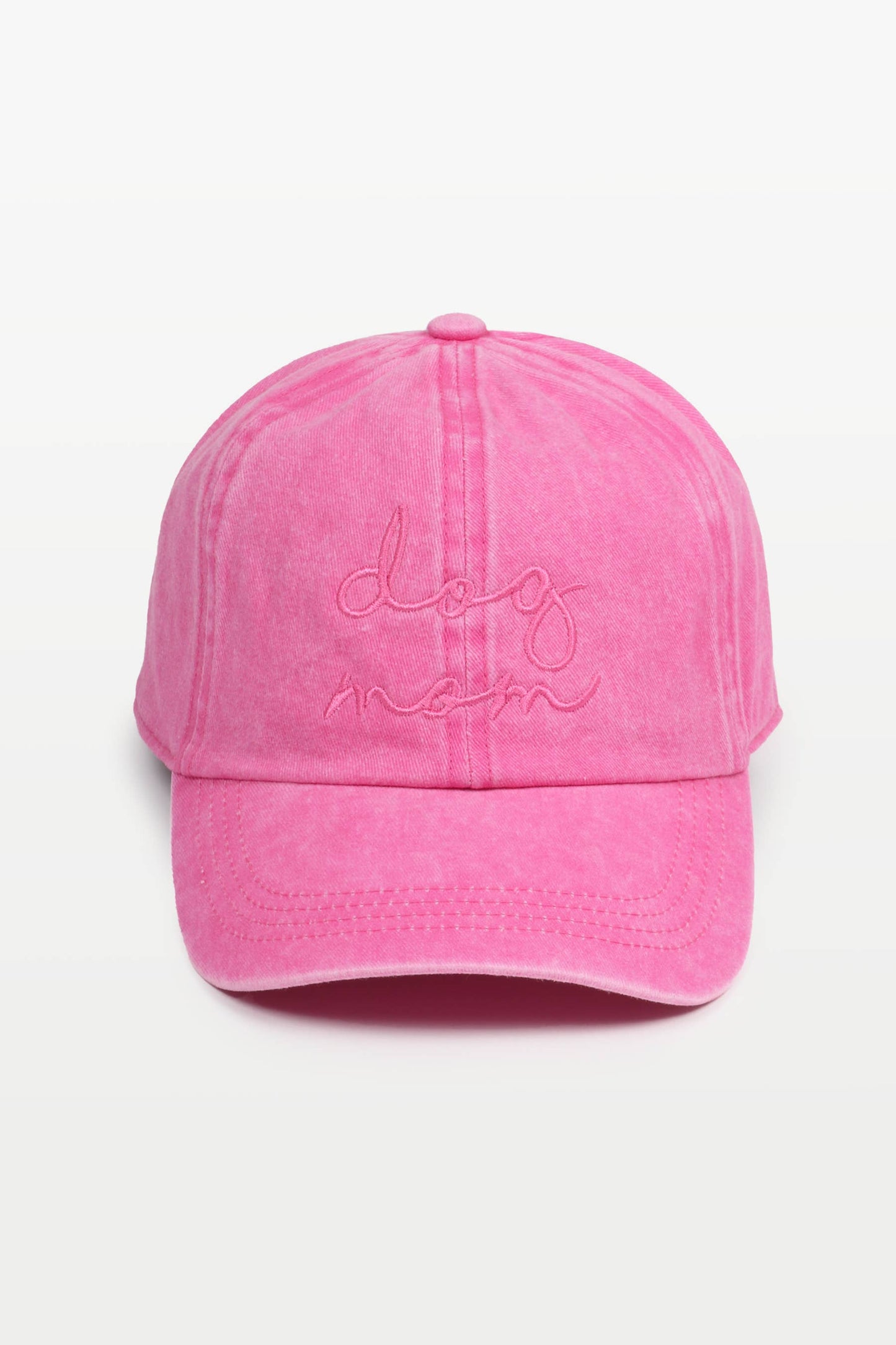 DOG MOM Embroidery Cotton Baseball Cap