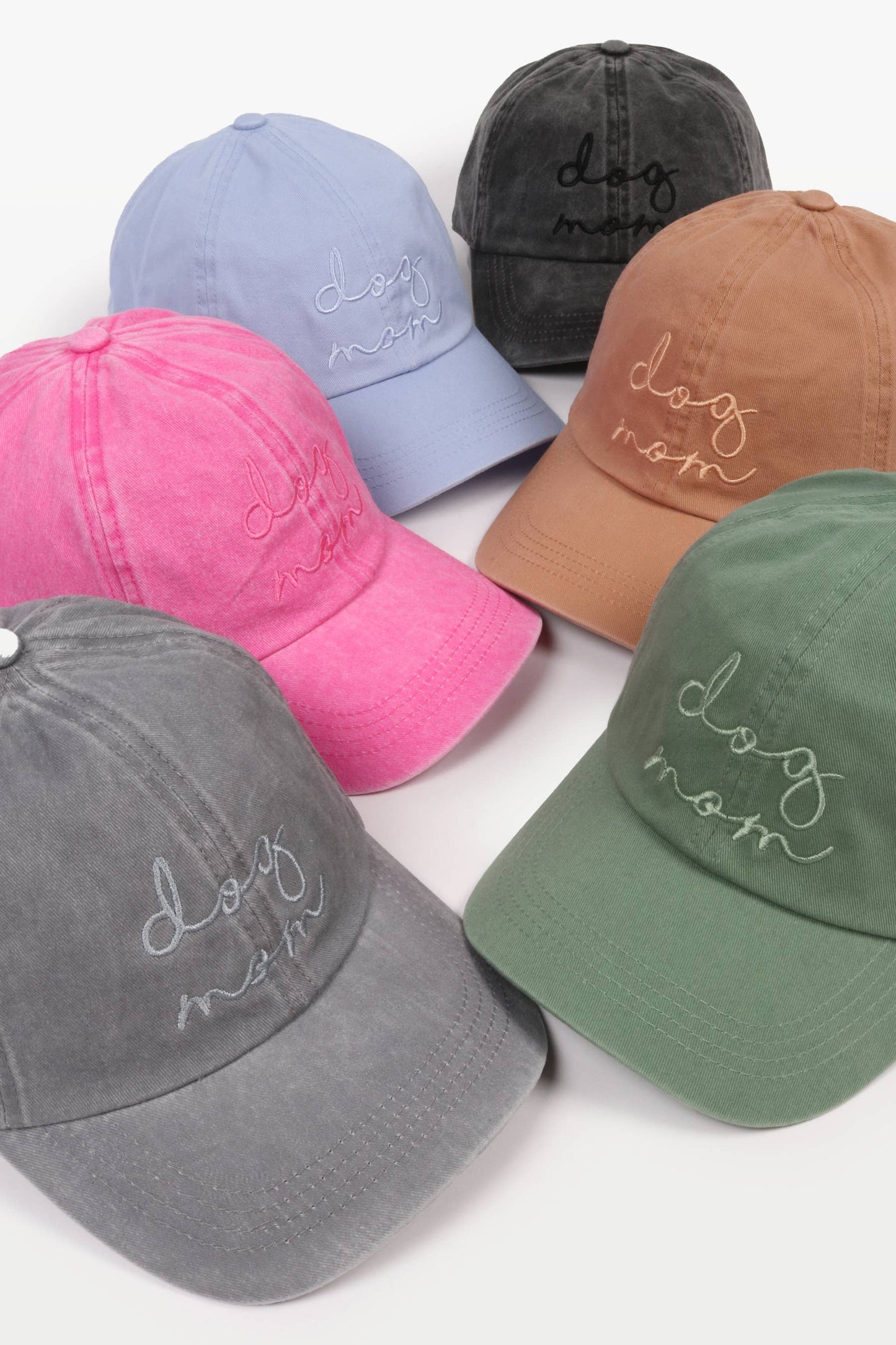 DOG MOM Embroidery Cotton Baseball Cap