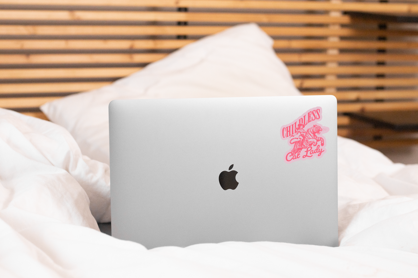 Childless Cat Lady Sticker - cowgirl, tiger, feminist