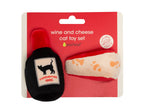 Cheese and Wine Cat Toys, Set Of 2