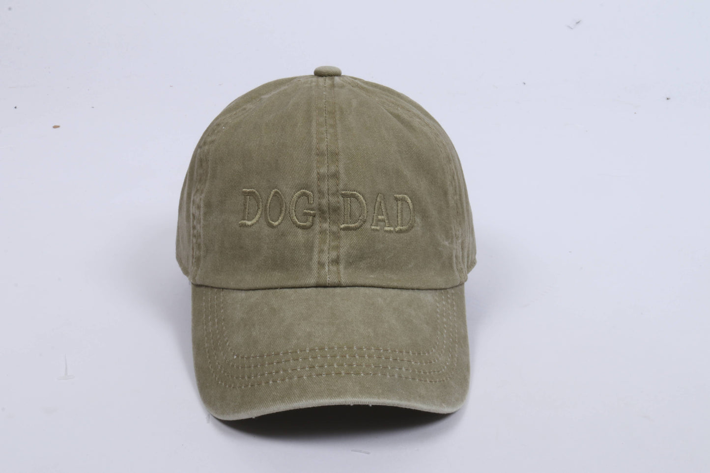 LCAP413 - Dog Dad Tonal Embroidered On Vintage Wash Cap
