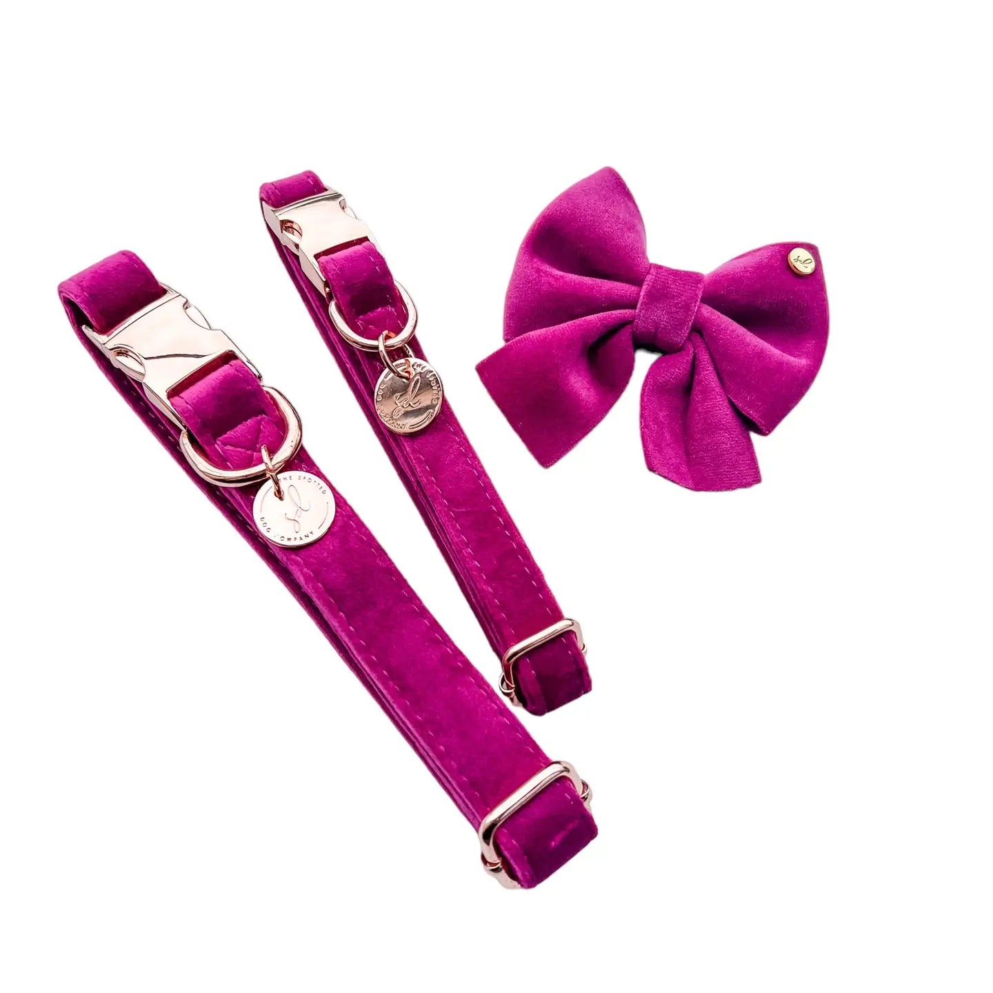 Magenta Velvet Collar