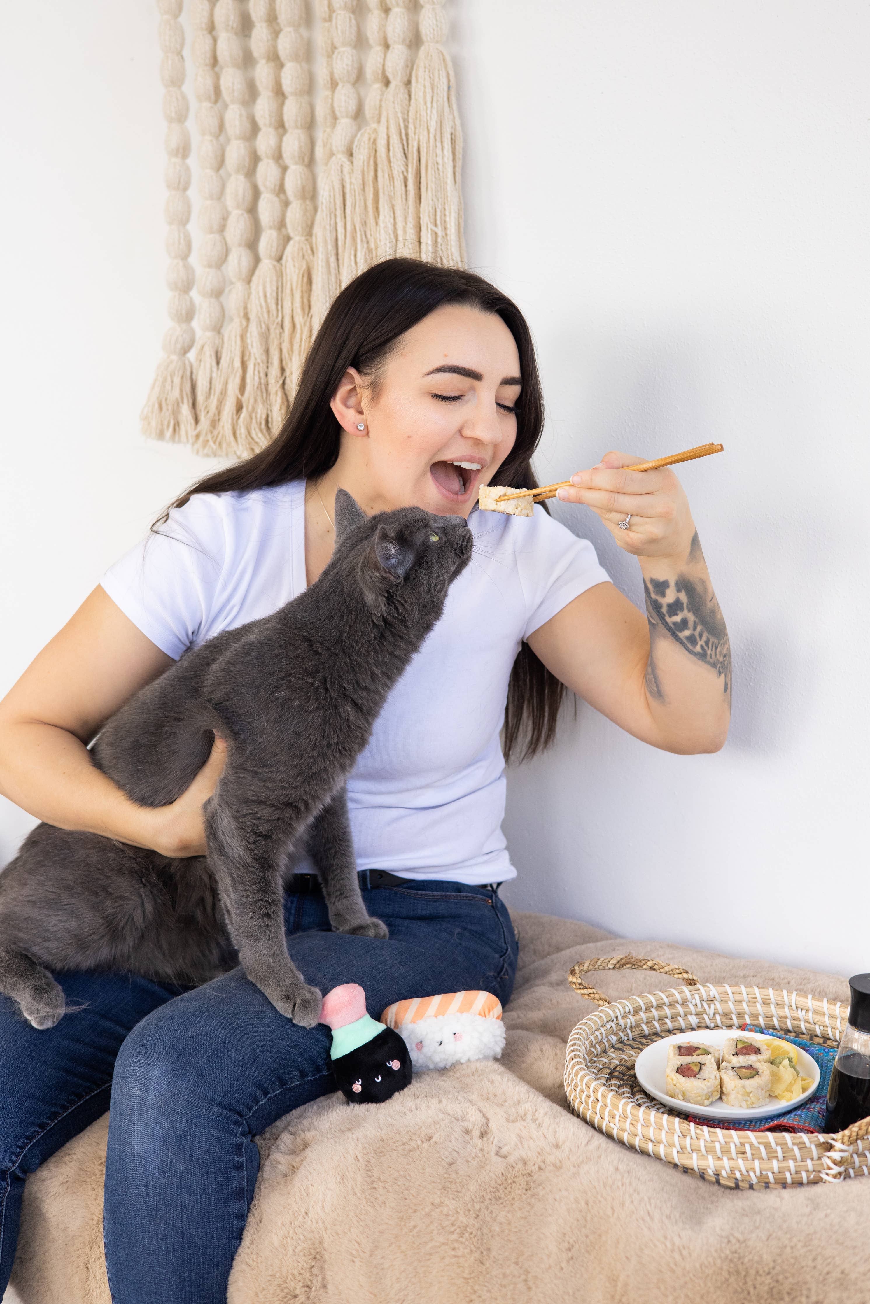 Sushi & Soy Sauce Cat Toy Set