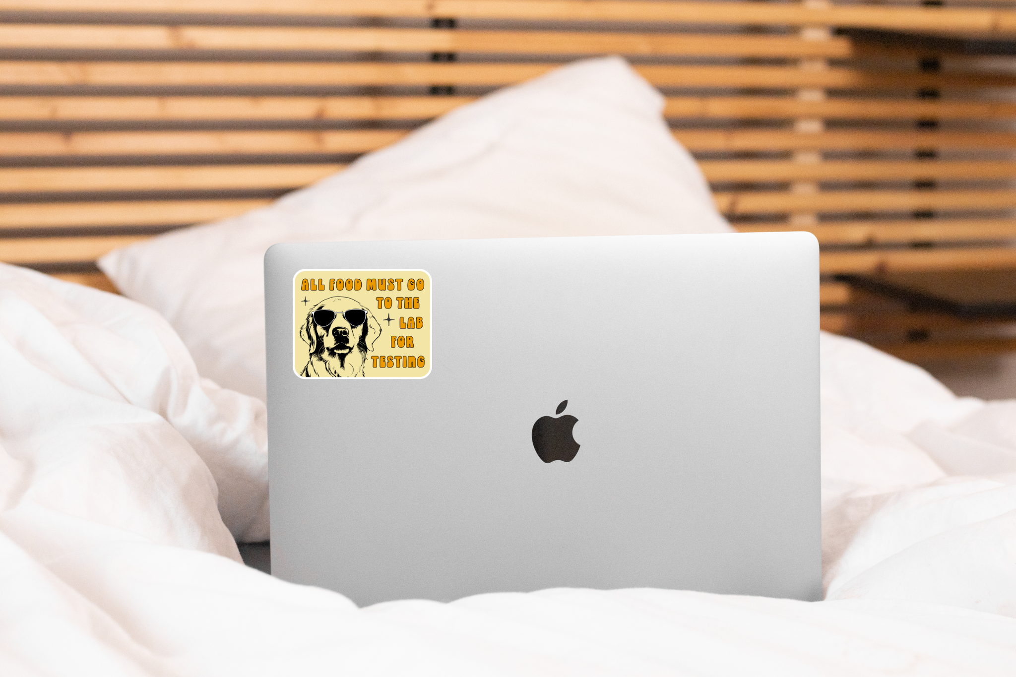 All Food Must Go To The Lab For Testing Sticker - dog, pet