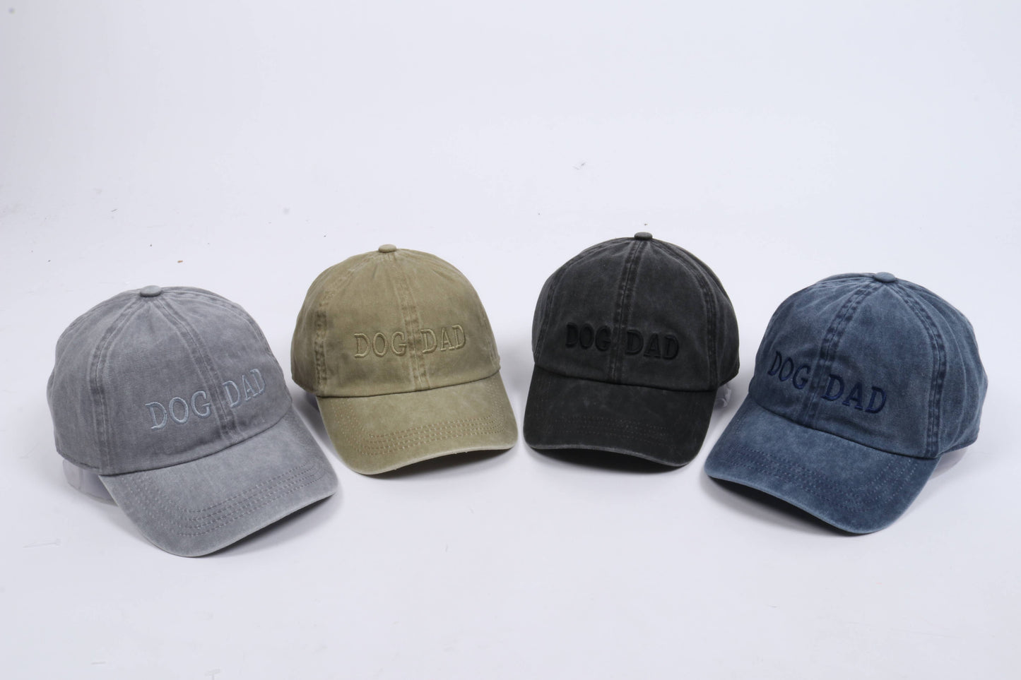 LCAP413 - Dog Dad Tonal Embroidered On Vintage Wash Cap