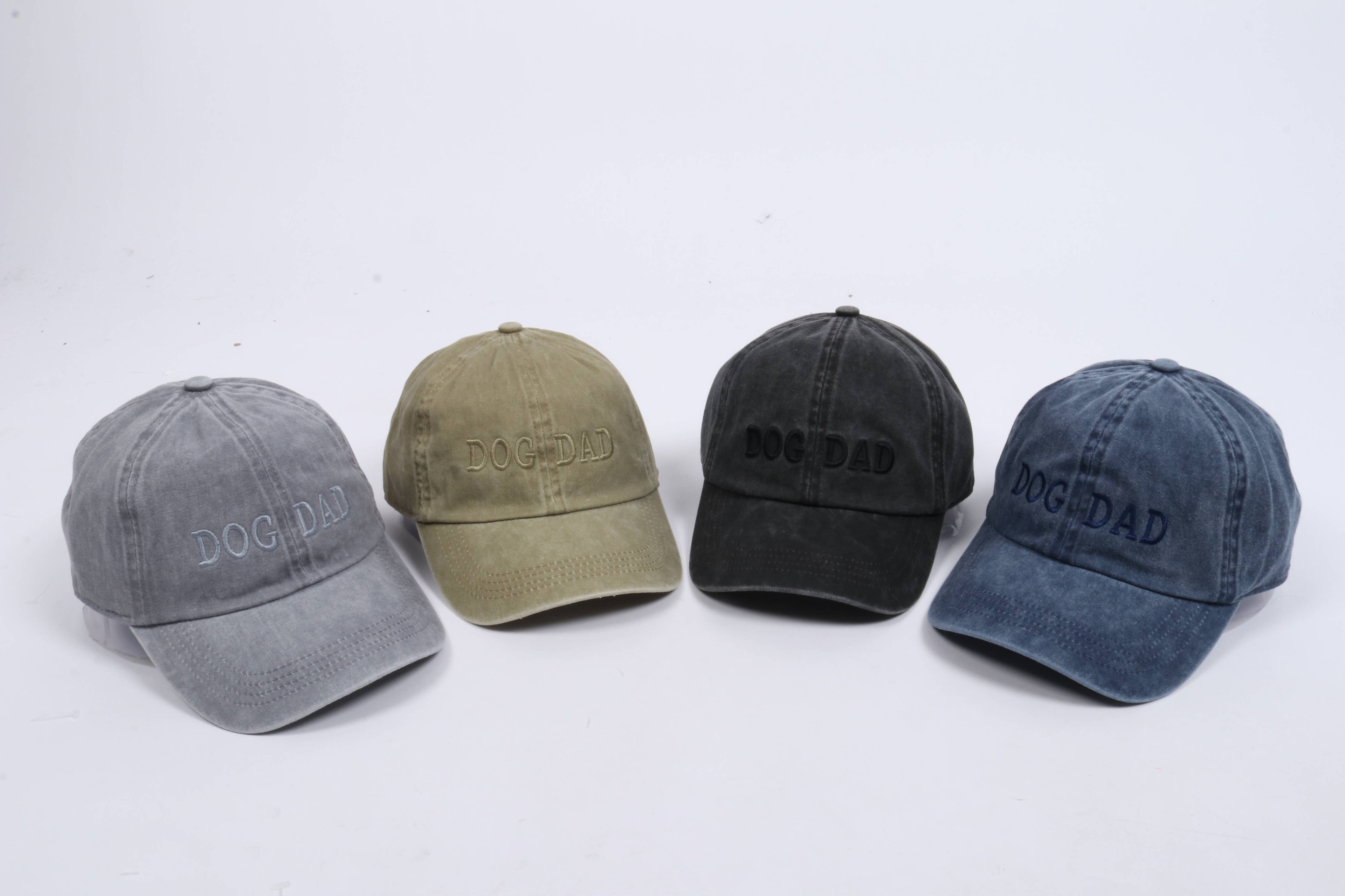 LCAP413 - Dog Dad Tonal Embroidered On Vintage Wash Cap