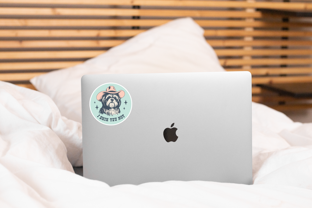 I Shih Tzu Not Sticker - dog mom, pet store, puppy, cowboy