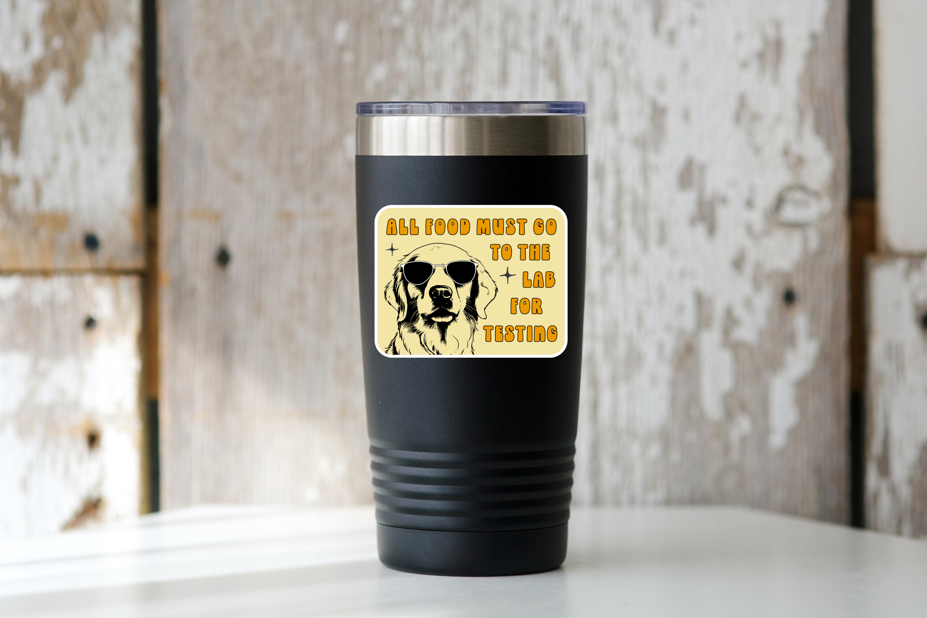 All Food Must Go To The Lab For Testing Sticker - dog, pet