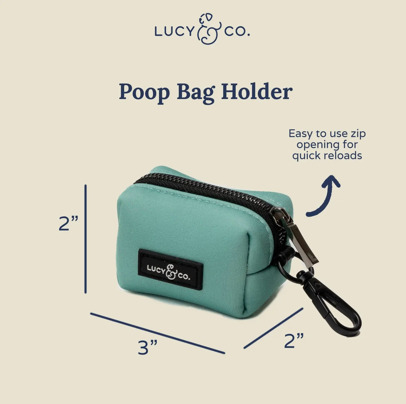 Spring Green Poop Bag Holder