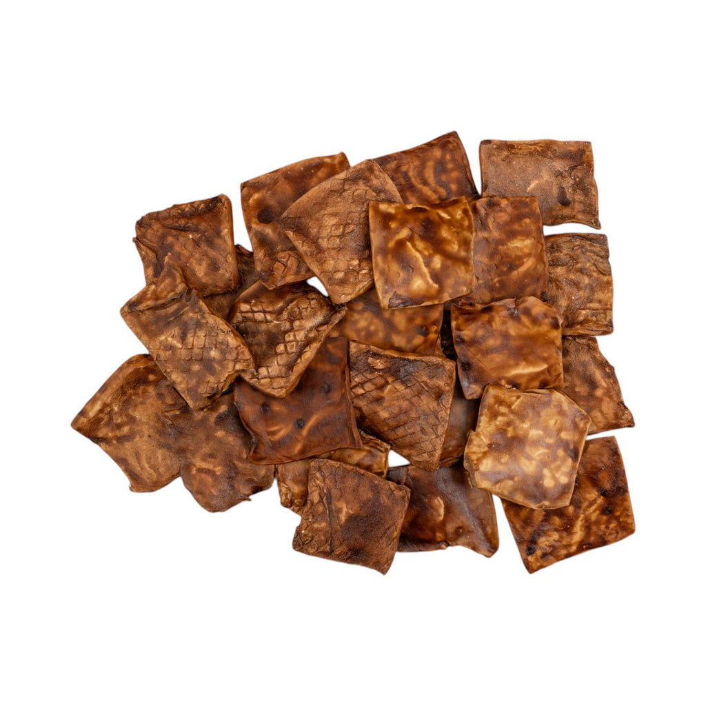 Beef Cheek Chips Dog Treat- BBQ Flavor Basted (4”x4”)