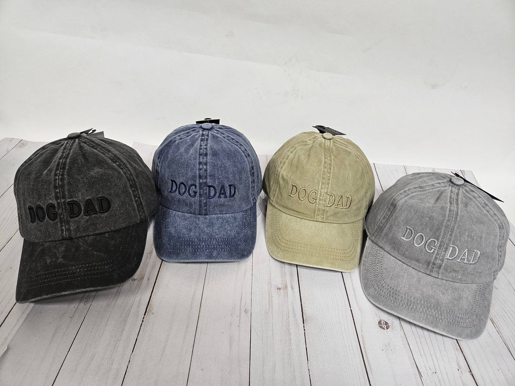 LCAP413 - Dog Dad Tonal Embroidered On Vintage Wash Cap