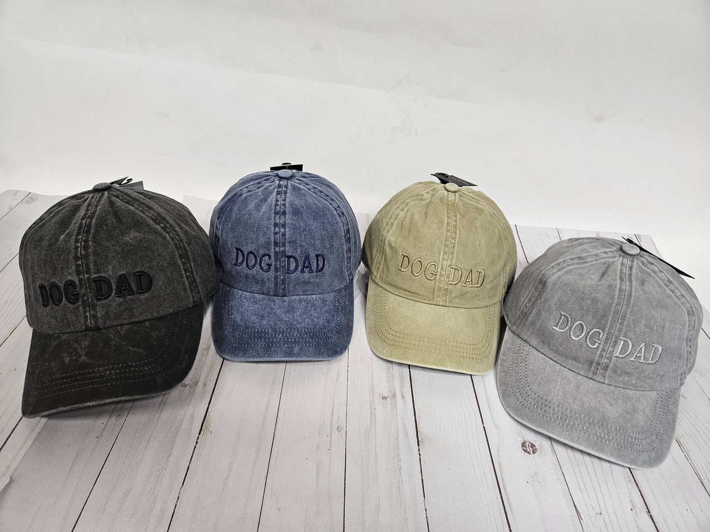 LCAP413 - Dog Dad Tonal Embroidered On Vintage Wash Cap
