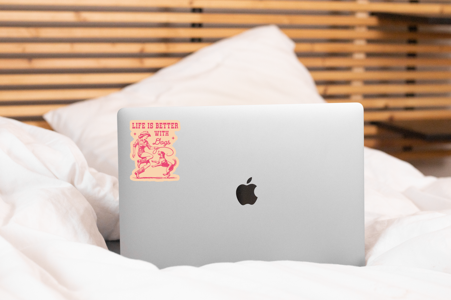 Life is Better with Dogs Sticker - pet, funny, puppy, pets