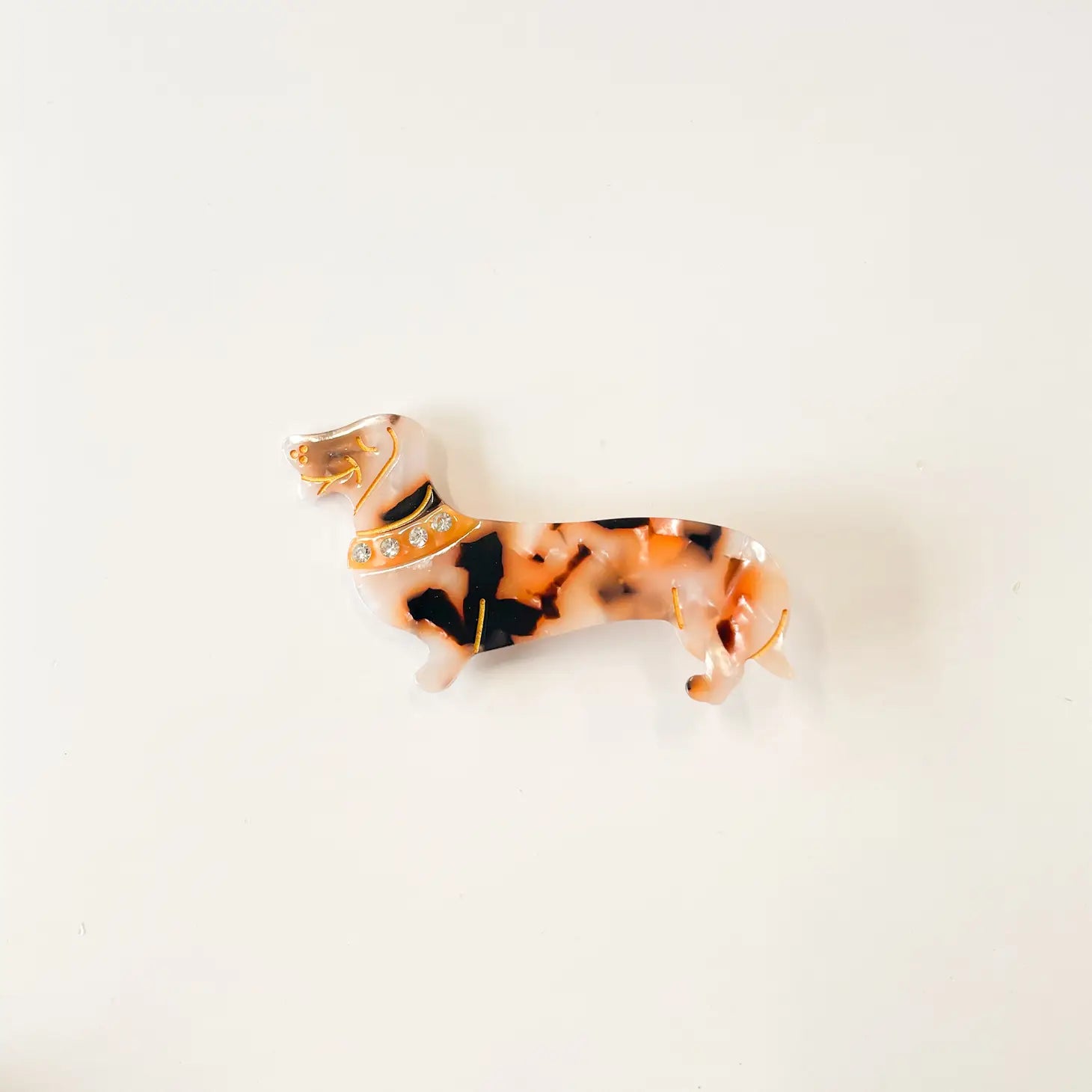 Multi Color Dachshund Hair Clip