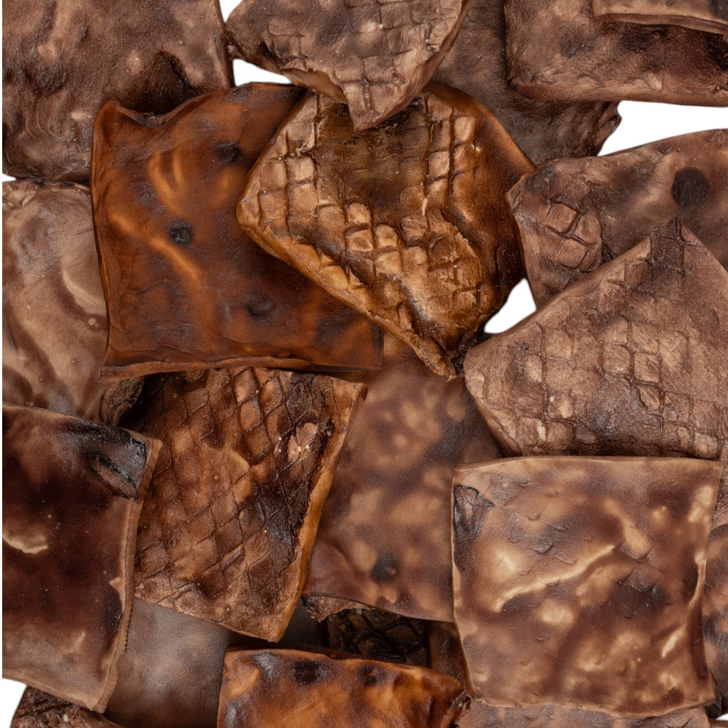 Beef Cheek Chips Dog Treat- BBQ Flavor Basted (4”x4”)